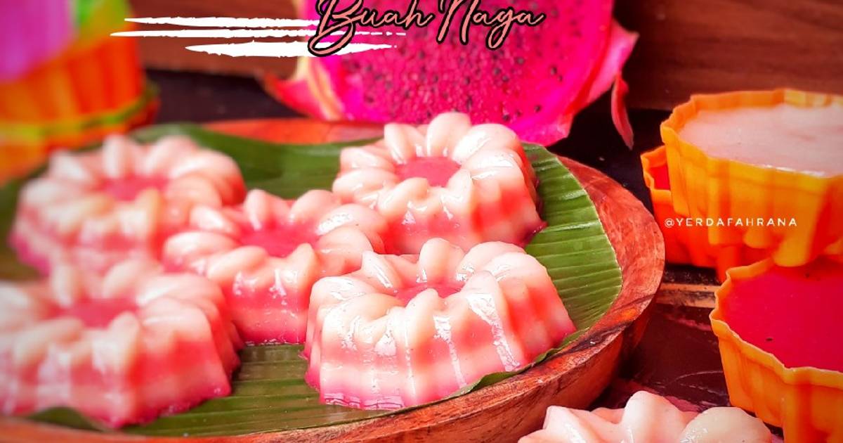 Resep Lapis Sagu Buah Naga Oleh Yerda Fahrana Cookpad