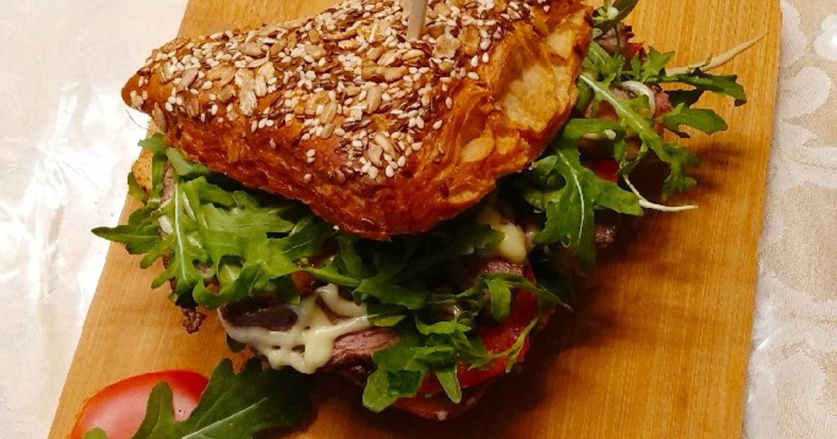 Steakstreifen Auf Rucola Im Laugendreieck Rezept Von Leonella Cookpad