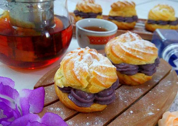 Resep Choux Pastry Vla Taro Oleh Servia Madian Cookpad