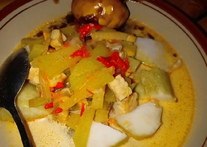 Resep Lontong Sayur Labu Siam Santan Oleh Nur Atika Januar Cookpad