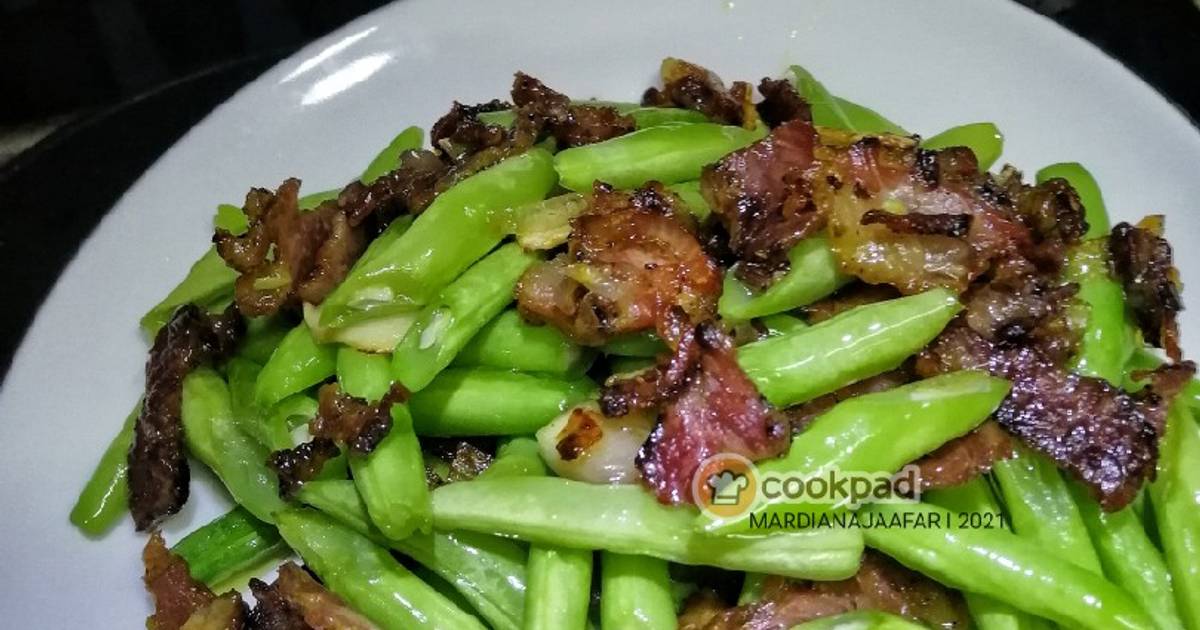 Resipi Daging Salai Goreng Kacang Buncis Oleh Mardiana Jaafar Cookpad