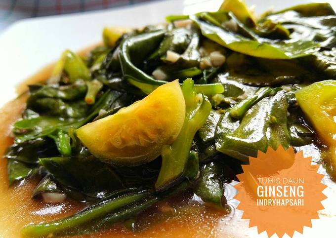 Resep Tumis Daun Ginseng Oleh Indry Hapsari Cookpad