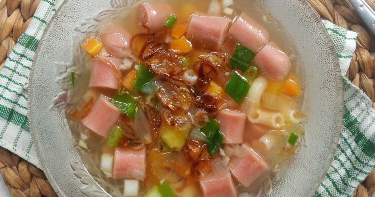 Resep Sup Sosis Makaroni Oleh Meieka Cookpad