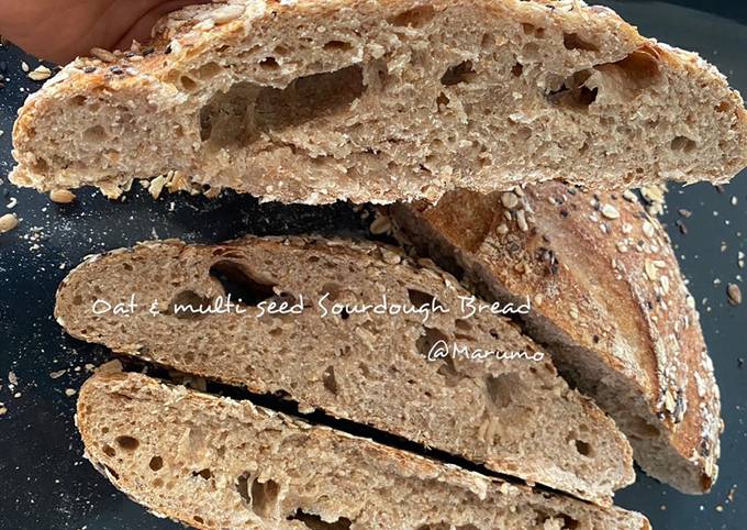 Oat Multi Seed Sourdough Bread Recipe By Pakprawee Cookpad