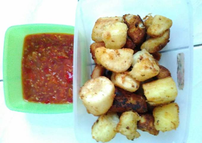 Resep Singkong Goreng Empuk Dan Sambal Tomat Oleh Rima Masyanah Cookpad