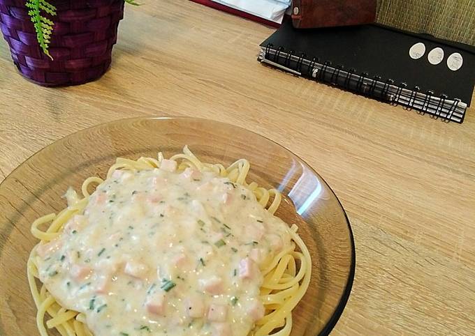 Perces Carbonara Spagetti Bettina Krizs N Receptje Cookpad Receptek