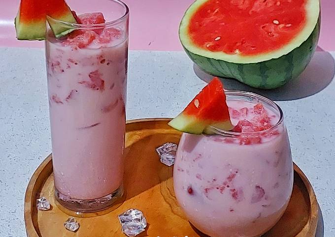 Resep Es Susu Semangka Oleh Rara Baabud Cookpad