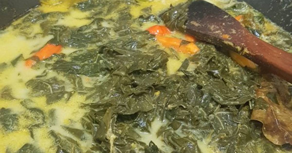 Resep Sayur Daun Singkong Kuah Santan Oleh Tities3dinda Cookpad