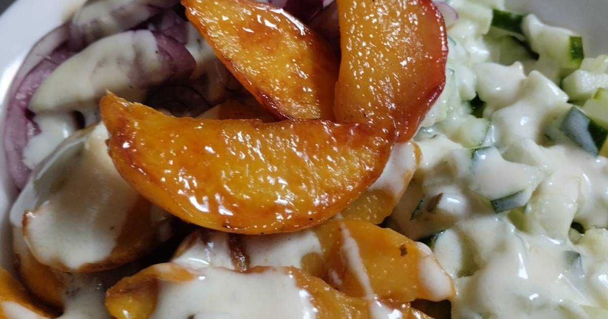 Ensaladade Duraznos Pepino Y Cebolla Morada Receta De Natalie