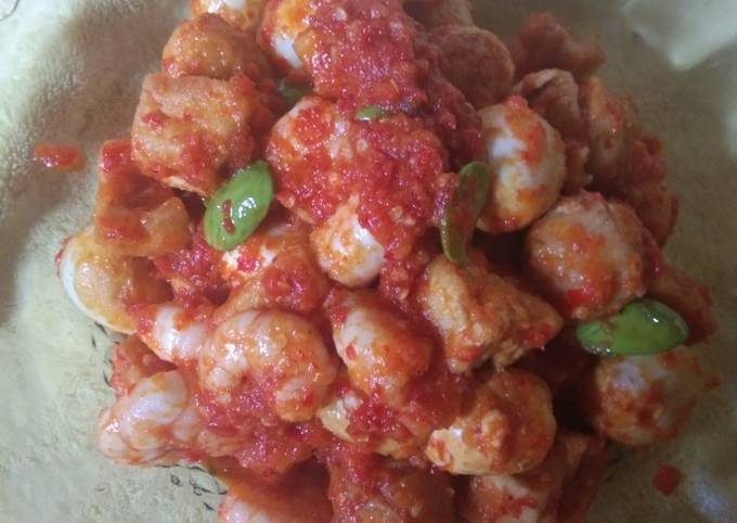 Resep Sambal Balado Udang Telur Puyuh Pete Oleh Mom Virenda Laoli Cookpad