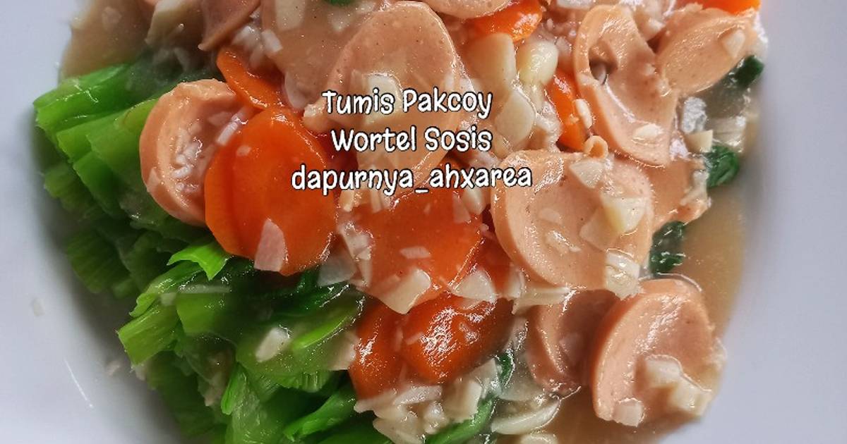 Resep Tumis Pakcoy Wortel Sosis Oleh Trinity Alexandrea Cookpad