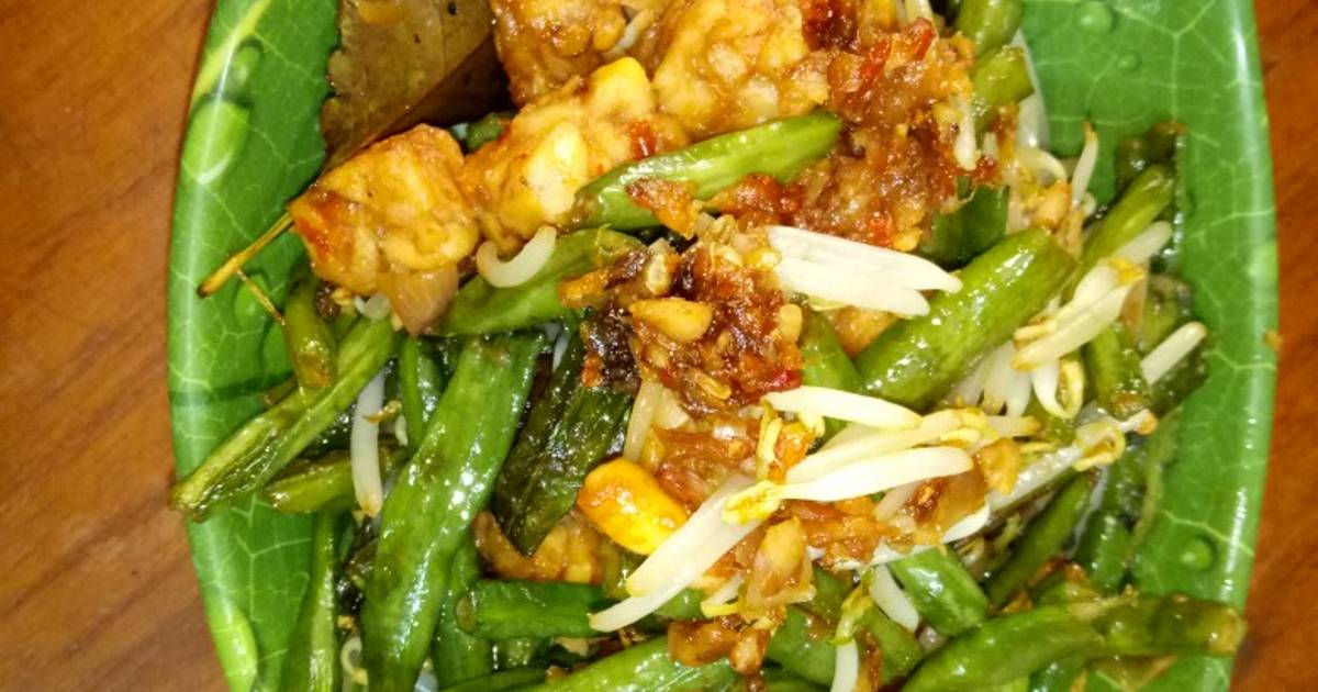 Resep Tumis Kacang Panjang Plus Taoge Dan Tempe Non Msg Oleh Chelsea