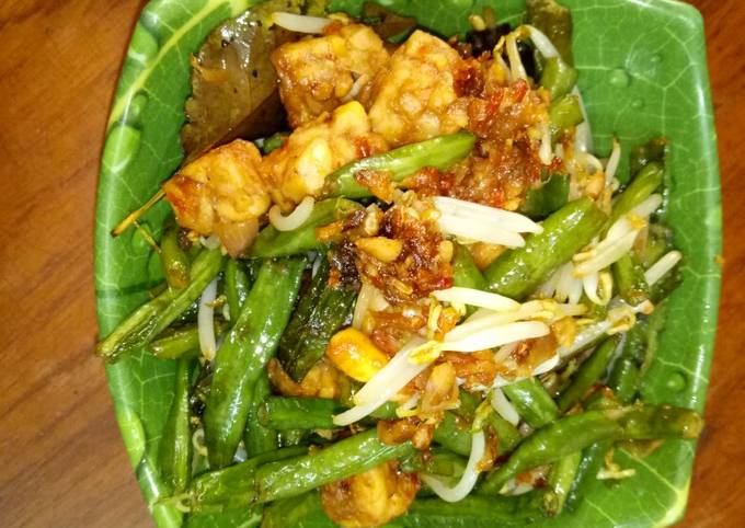 Resep Tumis Kacang Panjang Plus Taoge Dan Tempe Non MSG Oleh Chelsea