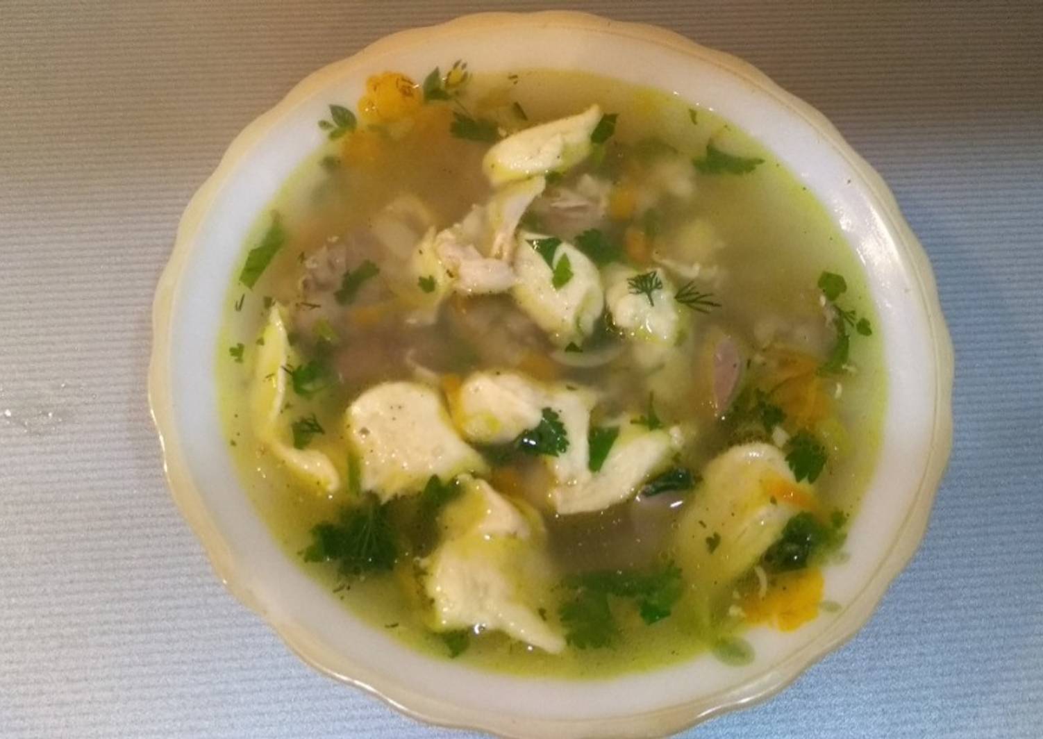 Суп с заварными клецками