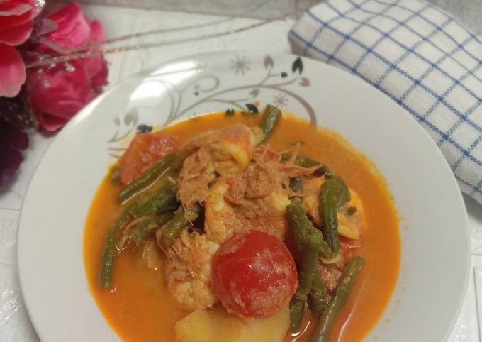 Resep Gulai Udang Kentang Kacang Panjang Oleh Santy Ummu Khansa Cookpad