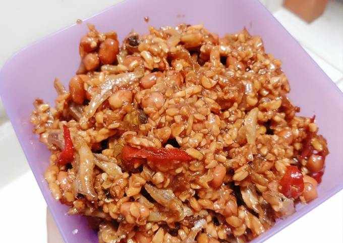 Resep Kering Tempe Kacang Tanah Ikan Teri Renyah Oleh Hesti Purnama