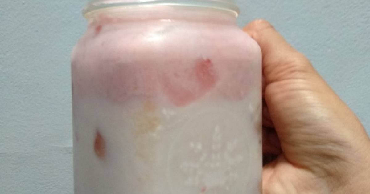 Resep Strawberry Puree Stroberi Lembut Buat Campuran Minuman Oleh Ria