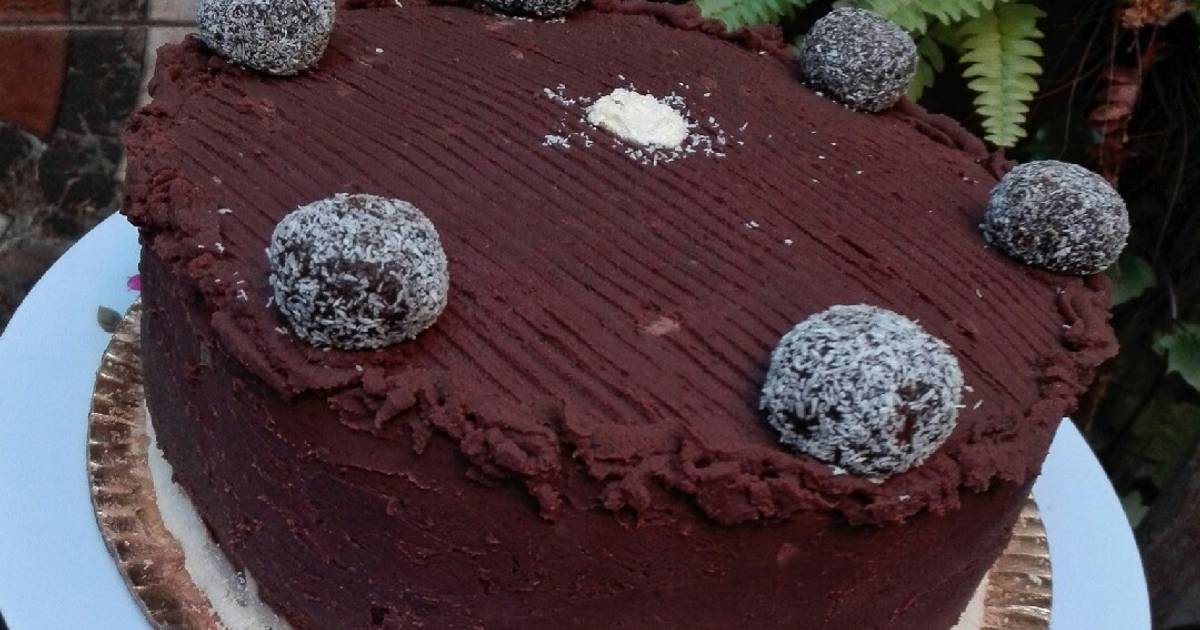 Torta de chocolate con ganache para cumpleaños súper fácil Receta de