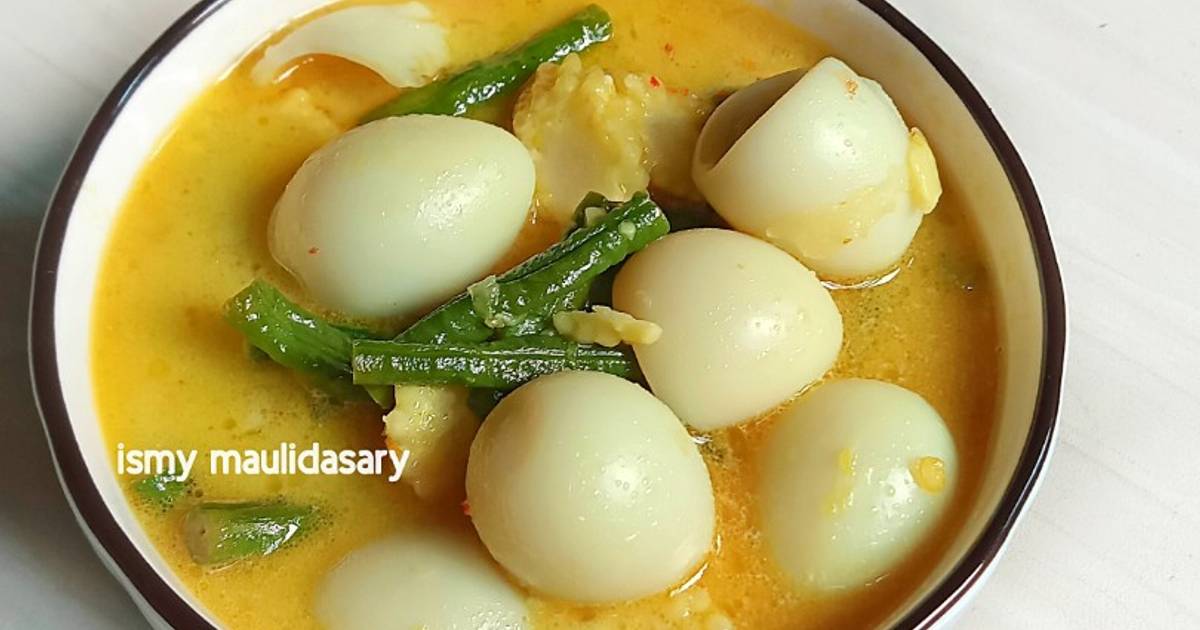 Resep Lodeh Telur Puyuh Kacang Panjang Oleh Ismy Maulidasary Cookpad