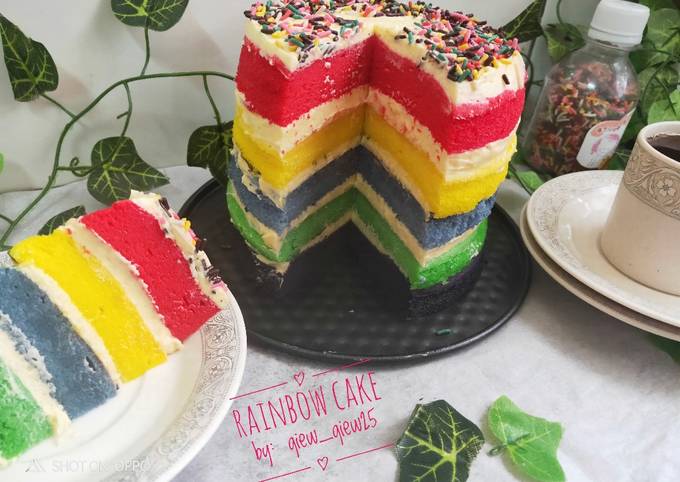 Resep Rainbow Cake Kukus Oleh Nuu Naa Cookpad