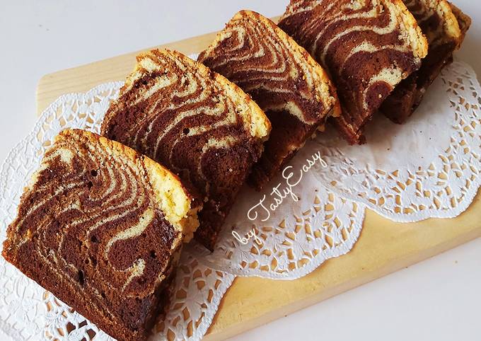 Resep Bolu Zebra Lembut Tanpa Pengembang Oleh Tastyeasy Cookpad