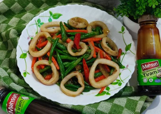 Resipi Sotong Katak Goreng Bersama Kacang Panjang Oleh Aza Aaj Cookpad