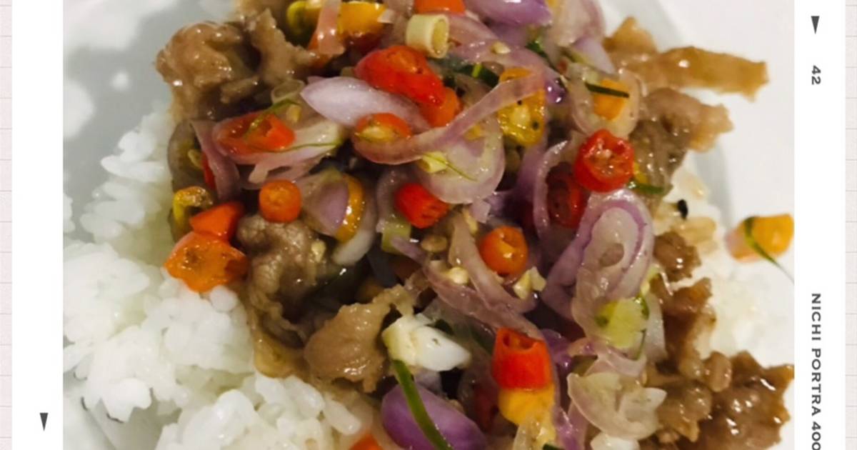 Resep 32 Slice Beef Sambal Matah Oleh Haffs Cookpad