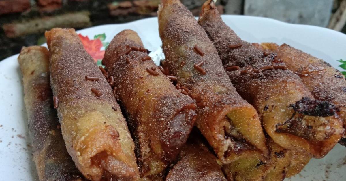 Resep Piscok Pisang Coklat Lumer Mudah Oleh Dapur Azzam Cookpad