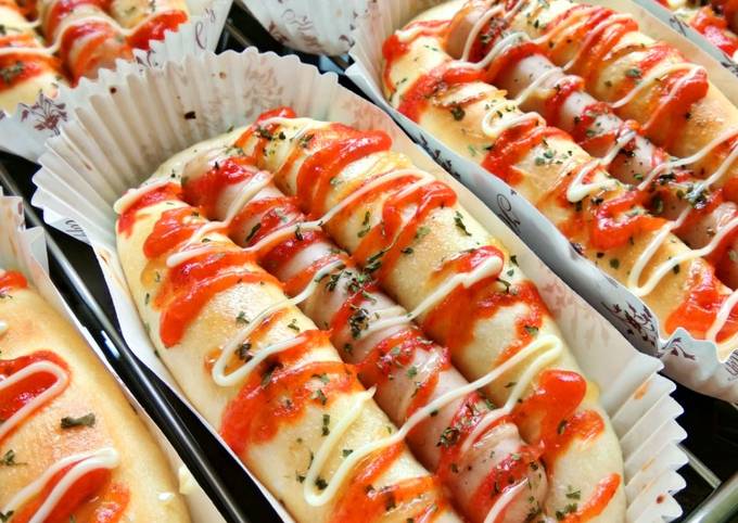 Resep Roti Sosis Sausage Bread Lembut Empuk Metode Tangzhong