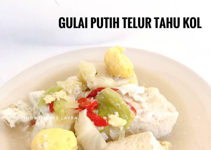 Resep Gulai Putih Telur Tahu Kol Oleh Cookingwithmrs Layra Cookpad