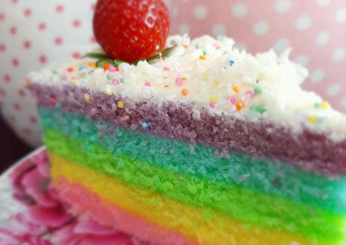 Resep Rainbow Cake Oleh Bunda Khay Cookpad