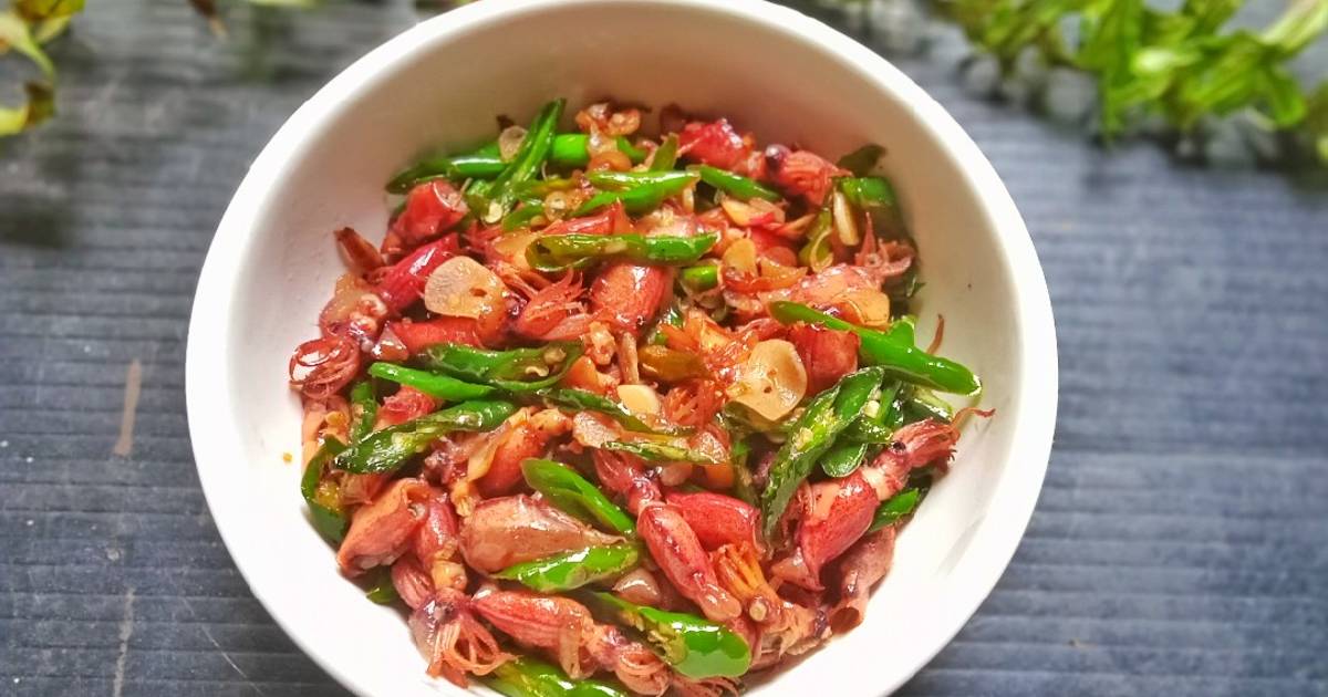 Resep Tumis Baby Cumi Asin Cabe Ijo Oleh Orange Cooking Yt Ig