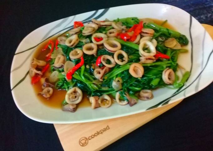 Resep Tumis Cumi Kangkung Khas Jambi Oleh Mamah Galang Cookpad