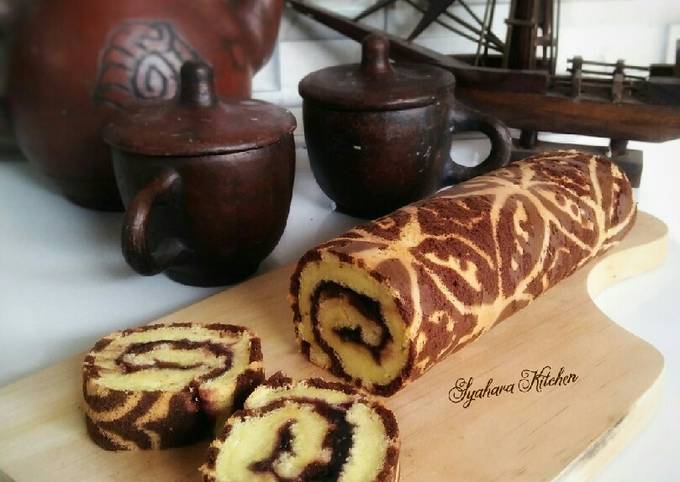 Resep Bolu Gulung Batik Versi Panggang Ekonomis Oleh Syahara Kitchen