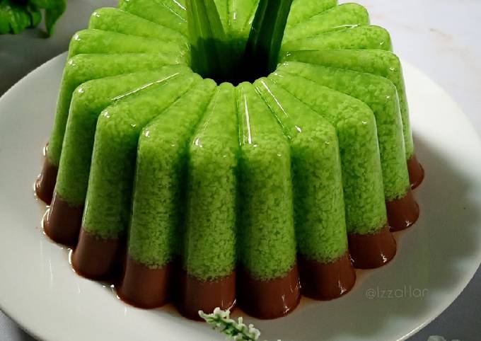 Resep Puding Lumut Pandan Lapis Cokelat Oleh Izzahan Cookpad