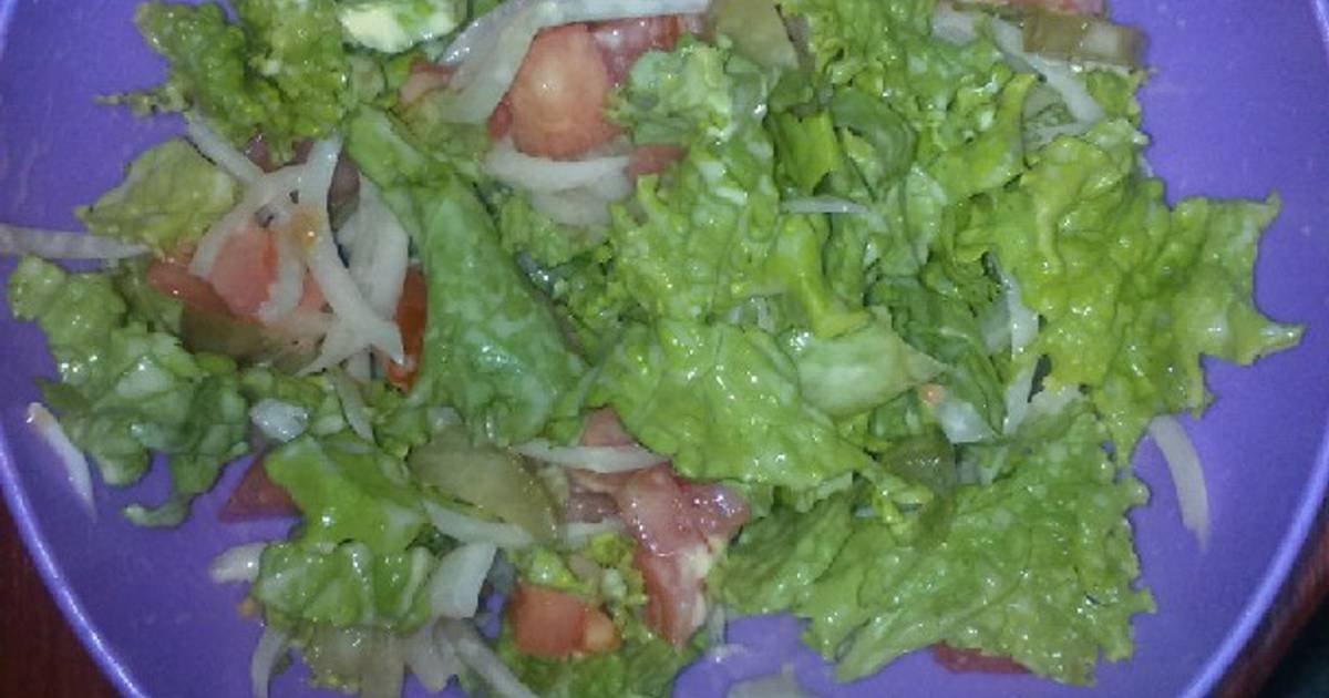 Ensalada De Tomate Lechuga Cebolla Y Pepinitos Receta De Rommy Choda