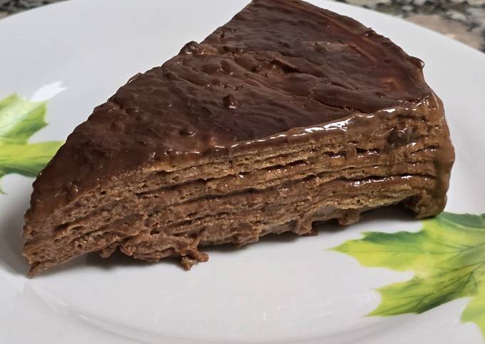 Tarta De Obleas Y Chocolate Receta De Selena Grimes Rodriguez Cookpad