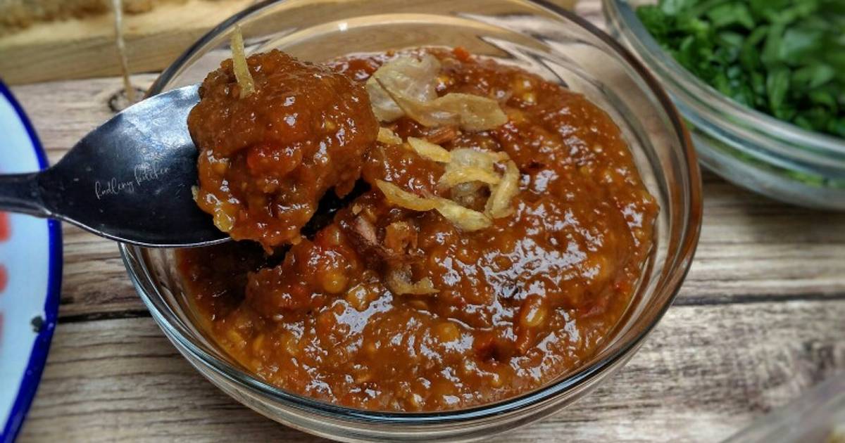 Resep Sambal Kacang Sroto Sokaraja Oleh Hadleny Kitchen Cookpad