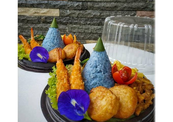 Resep Tumpeng Mini Bunga Telang Oleh My Homemade Food Cookpad