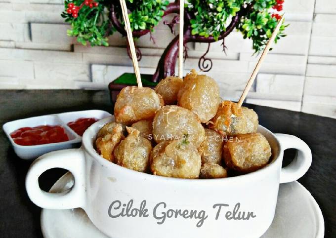 Resep 27 4 CILOR Cilok Goreng Telur Oleh Syahara Kitchen Cookpad