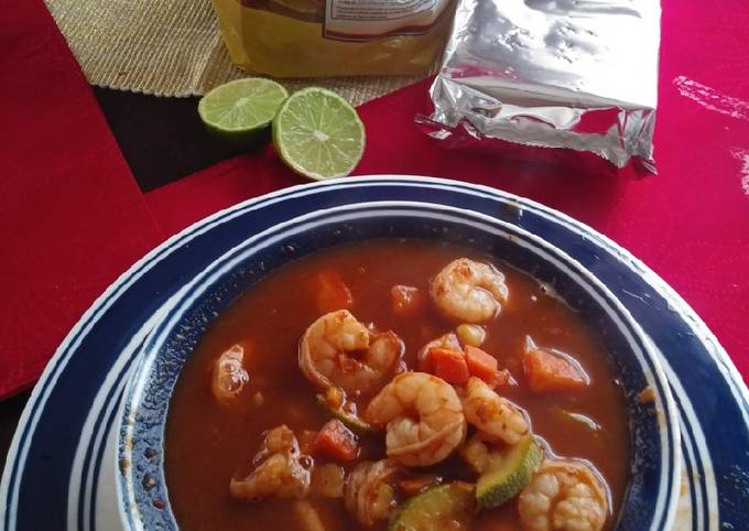 Caldo De Camarones A La Diabla Receta De Mariana Ponce Cookpad