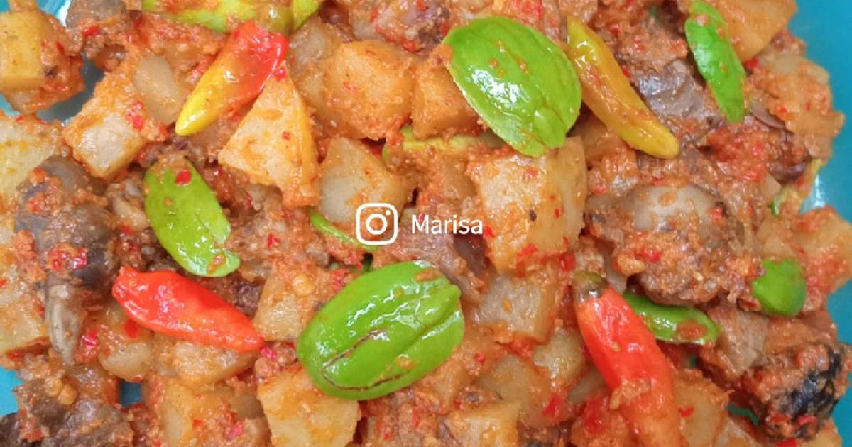 Resep Sambel Goreng Kentang Pete Hati Ampela Oleh Marisa Nirmolo