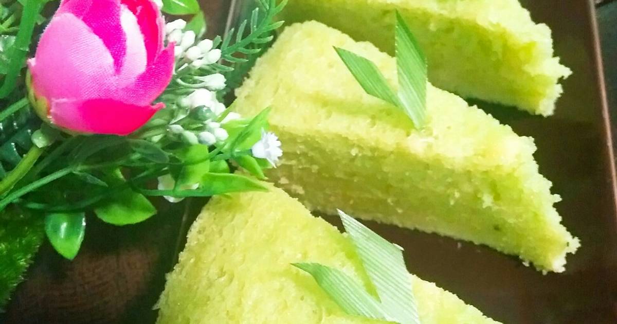 Resep Bolu Pandan Manis Gurih Lembab Lembut Ala Shelly Oleh Dapurguna