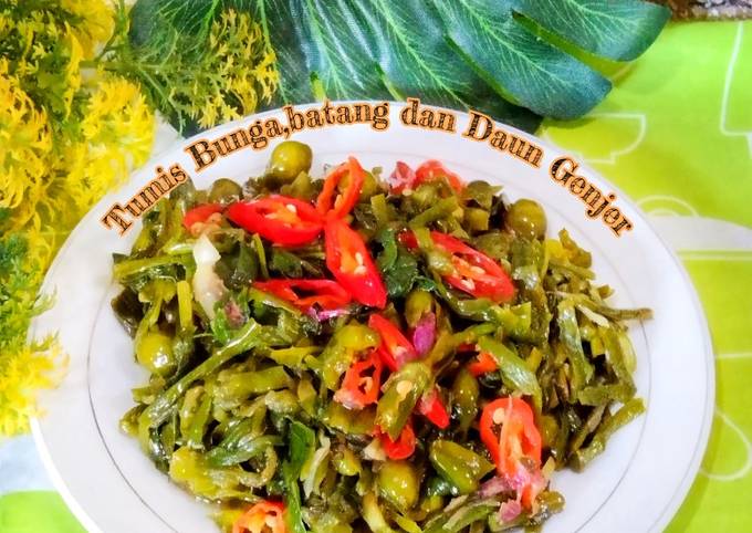 Resep Tumis Bunga Batang Dan Daun Genjer Oleh Lanjarsih Mama Fifian