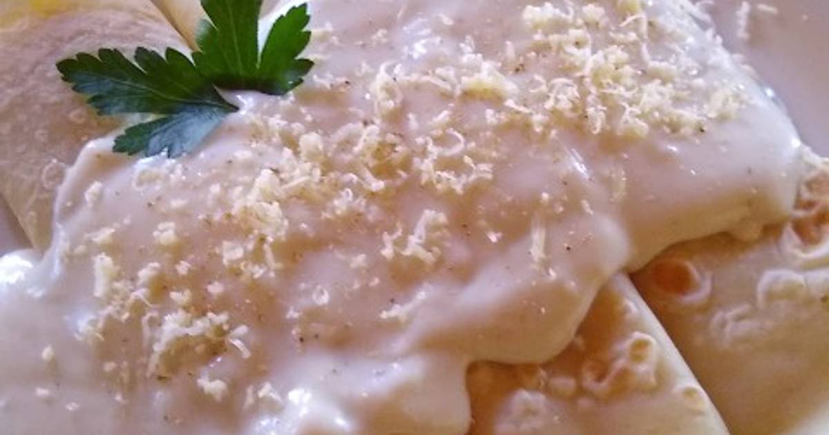 Canelones De Choclo Con Salsa Blanca Receta De Karen Cookpad