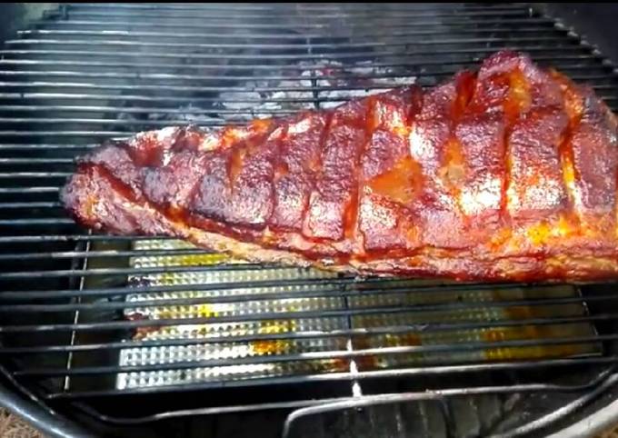 Costillar Asado Con Salsa Barbacoa Receta De Maeses Bbq S Cookpad