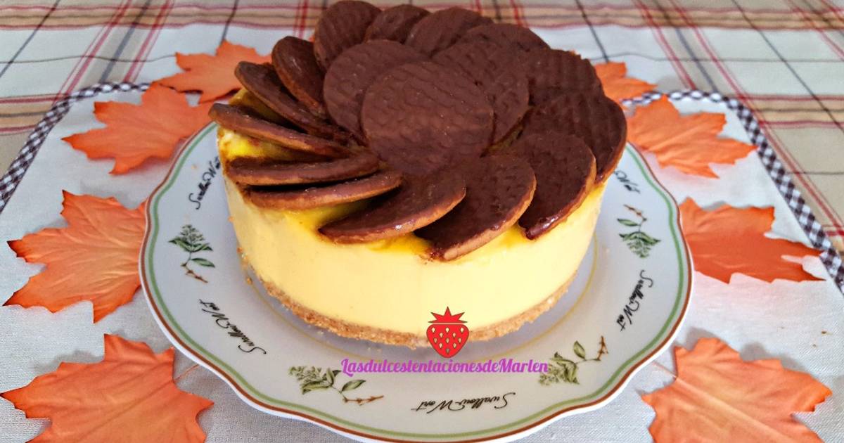 Tarta De Natillas Y Galletas De Chocolate Receta De Las Dulces