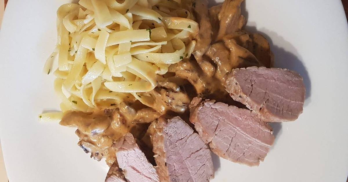 Sertés szűz gombamártással Attila receptje Cookpad receptek