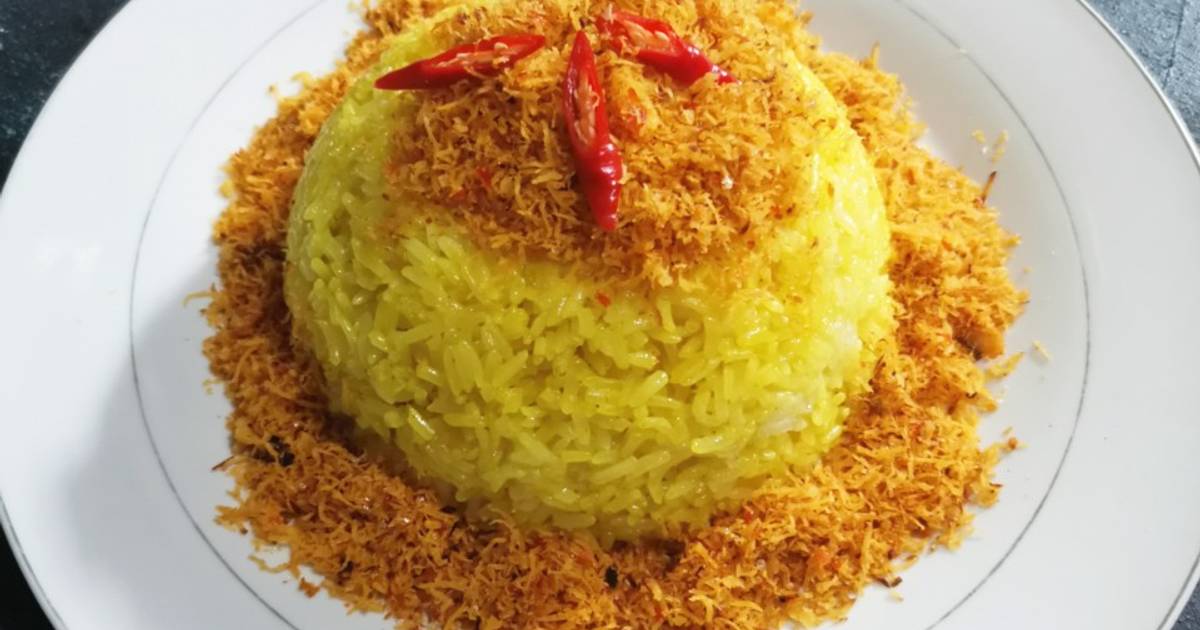 Resep Ketan Kuning Bumbu Serundeng Pedas Manis Gurih Oleh Nissa Fawwaz