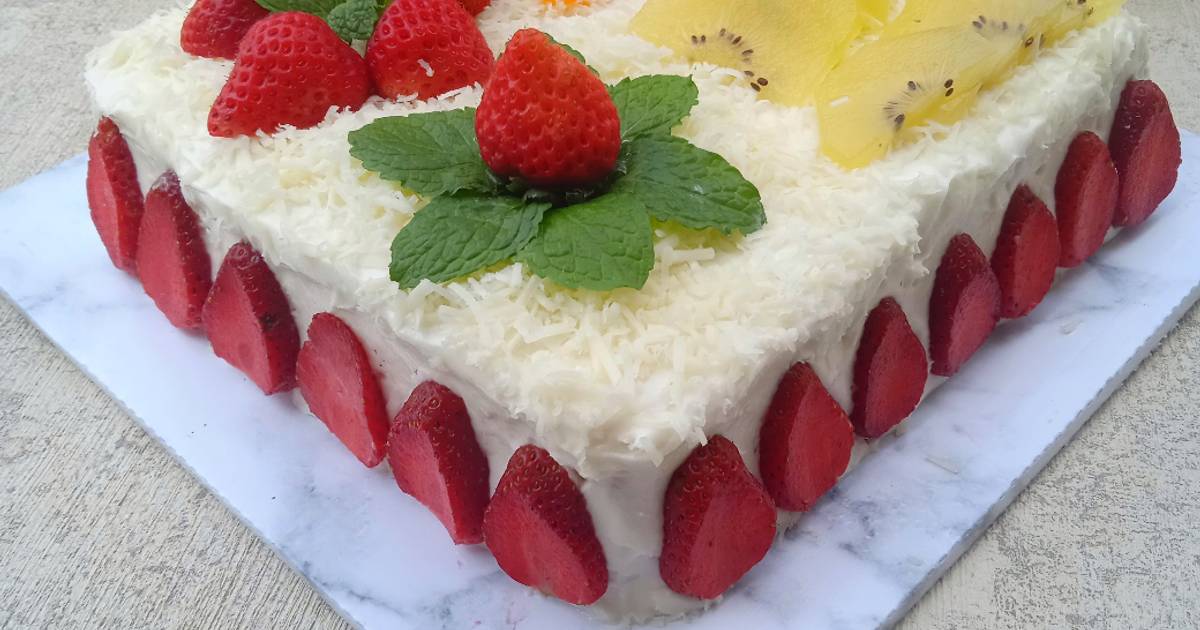 Resep Cream Birthday Cake Enak Dan Mudah Cookpad